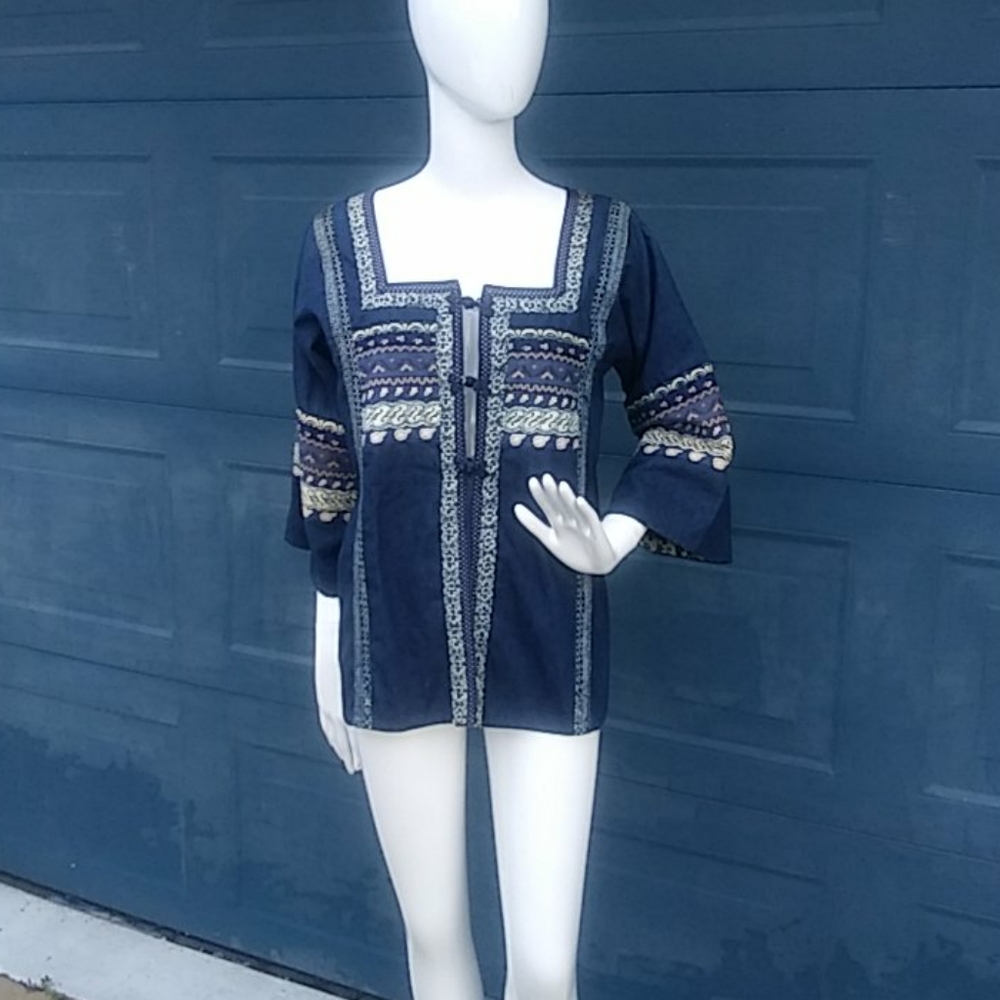 Blue Denim Ladies Reversible Jacket